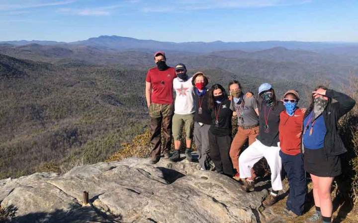 adult backpacking course in blue ridge mountains